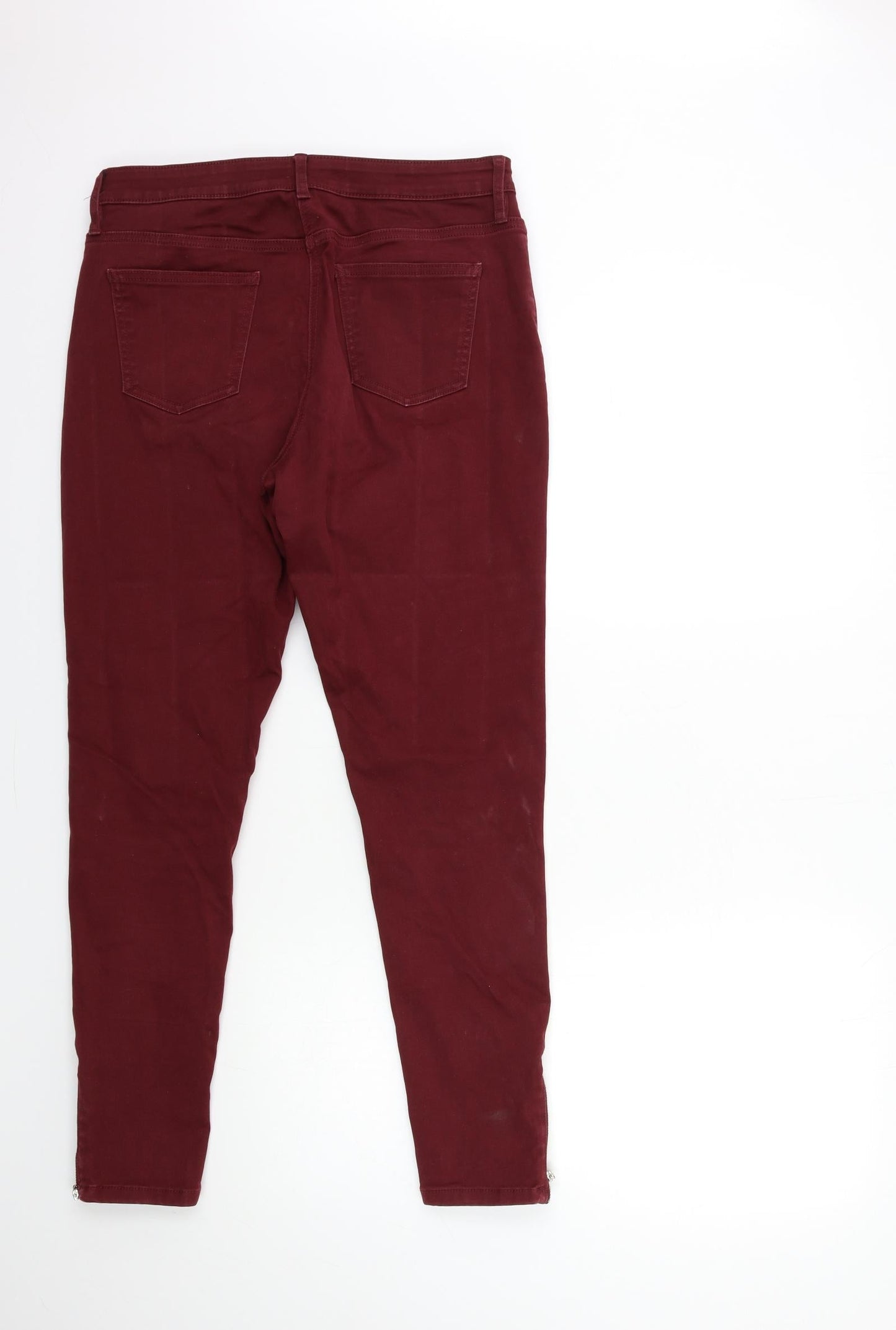 Preworn Womens Red  Denim Skinny Jeans Size 30 in L29 in