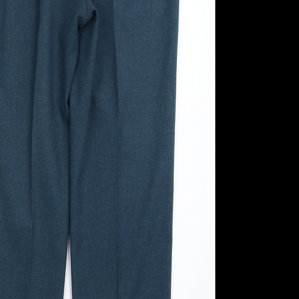 Oscar Womens Blue   Dress Pants Trousers Size 12 L28 in