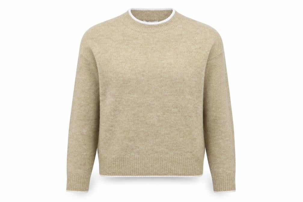 H&M Womens Beige  Knit Pullover Jumper Size XS