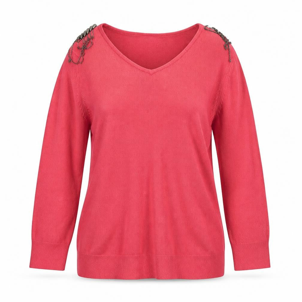 Klass Womens Pink  Knit Pullover Jumper Size L