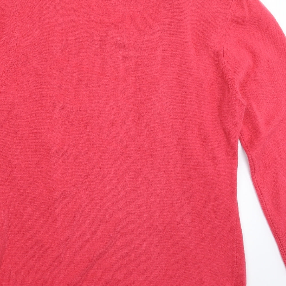 Klass Womens Pink  Knit Pullover Jumper Size L