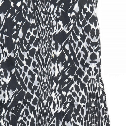 Brand and care label for Be Beau women’s grey argyle/diamond fit & flare, size UK 12