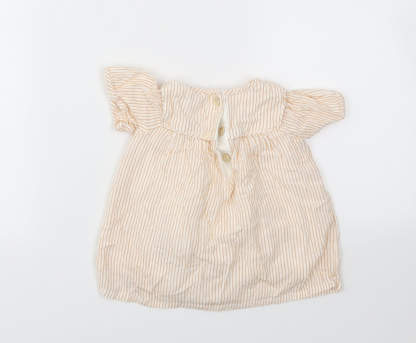 Nutmeg Girls Orange   Fit & Flare  Size 3-6 Months