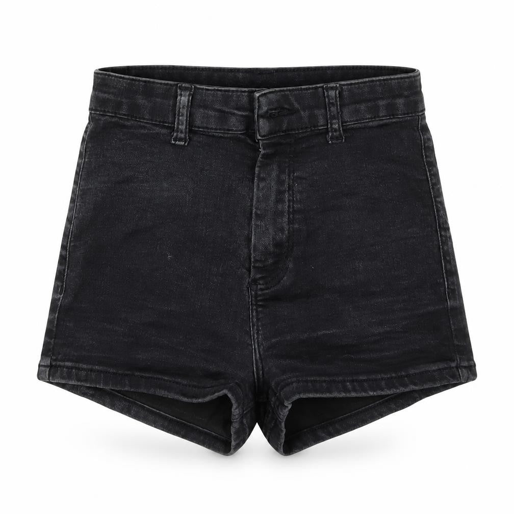 Topshop Womens Black Houndstooth  Cut-Off Shorts Size 6