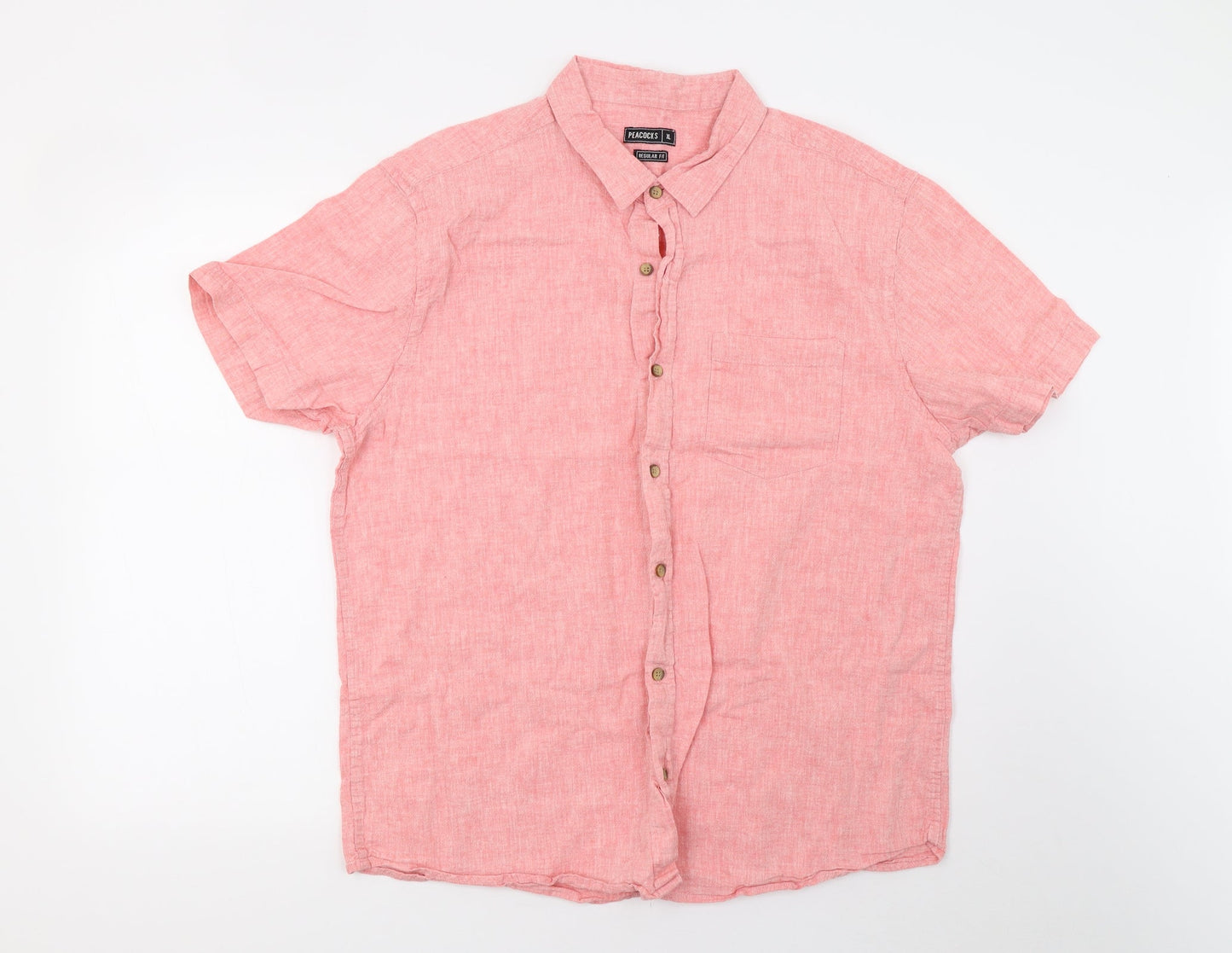 Peacocks Mens Pink    Button-Up Size XL  - 44inch