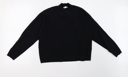 H&M Womens Black  Knit Pullover Sweatshirt Size S