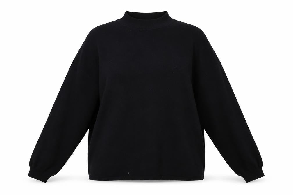 H&M Womens Black  Knit Pullover Sweatshirt Size S