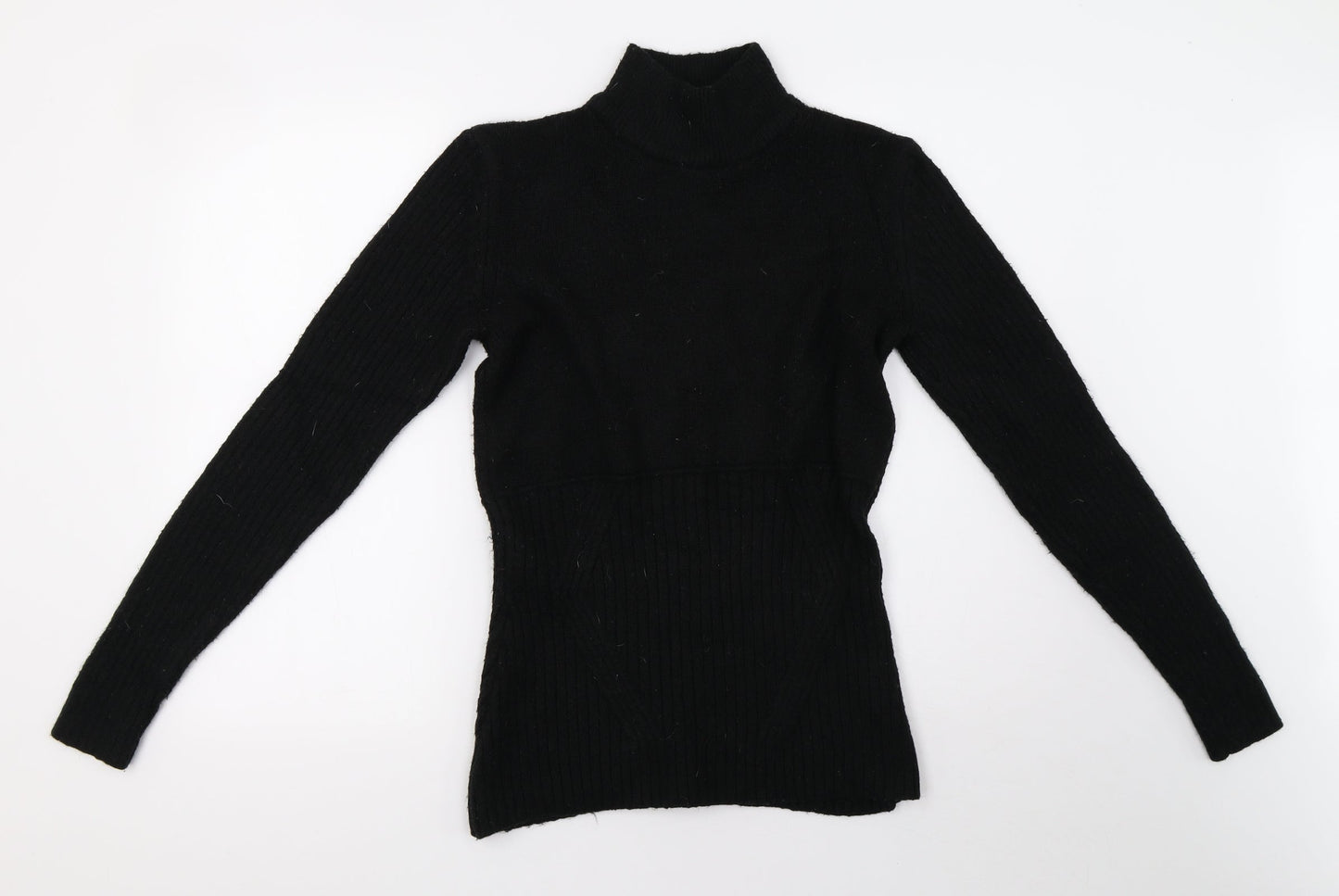 bpc Womens Black  Knit Pullover Sweatshirt Size M