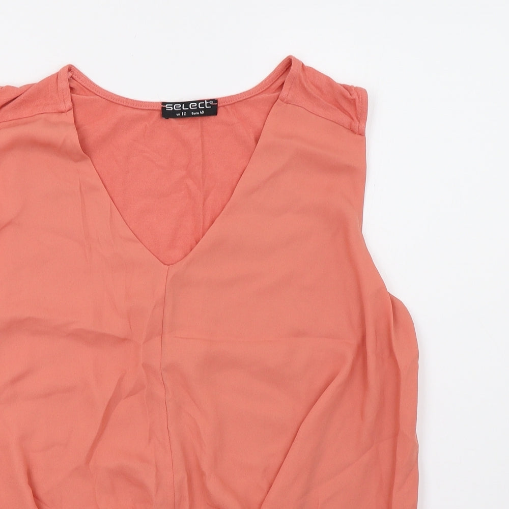 Select Womens Orange   Basic Tank Size 12