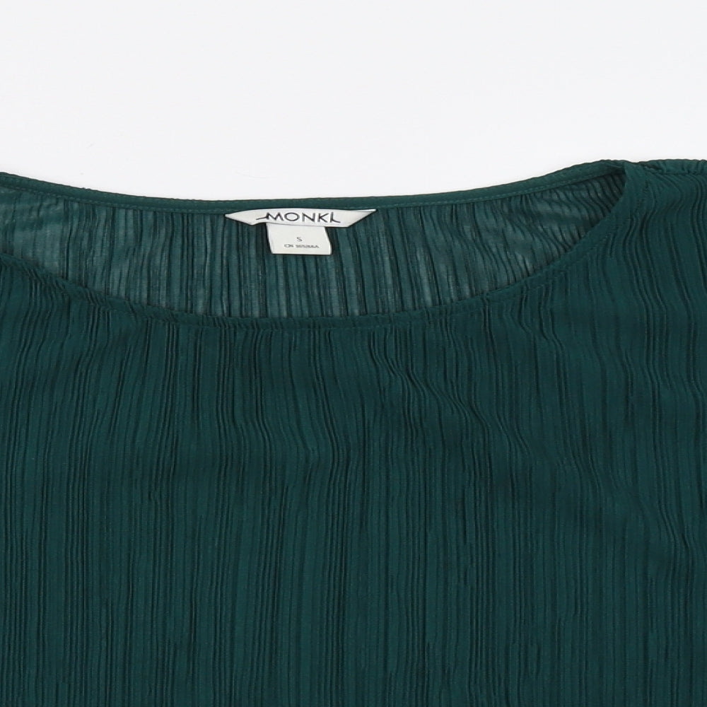Monki Womens Green   Cropped T-Shirt Size S
