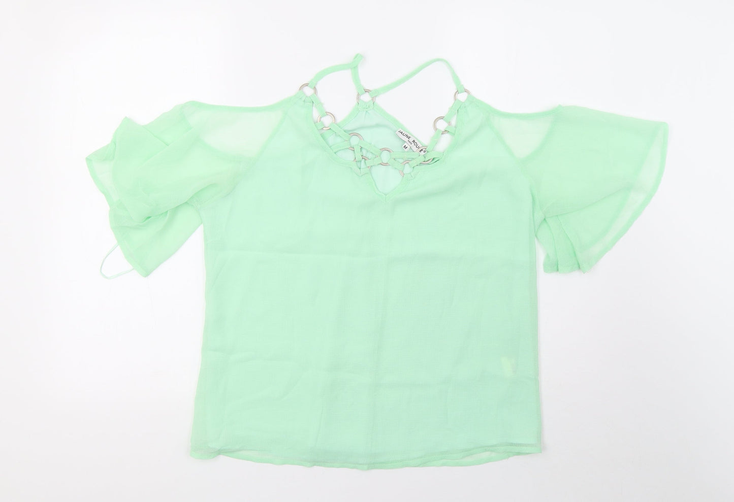 jaune rouge Womens Green  Mesh Basic  Size M