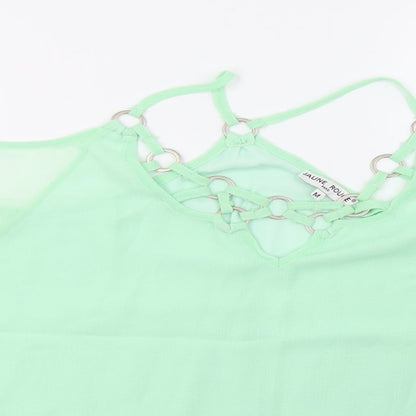 jaune rouge Womens Green  Mesh Basic  Size M