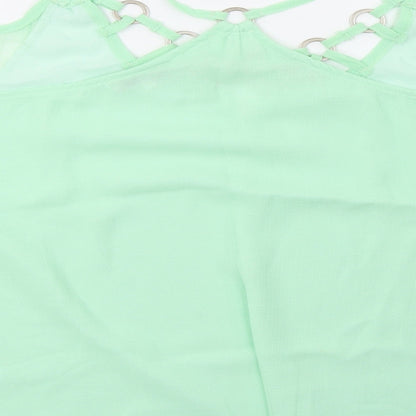 jaune rouge Womens Green  Mesh Basic  Size M