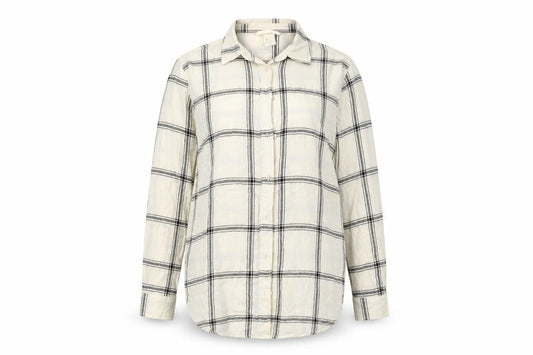 H&M Womens Grey Check  Basic Button-Up Size 36