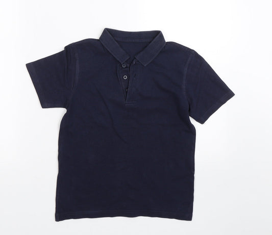 George Boys Blue   Basic Polo Size 8-9 Years  - PE kit