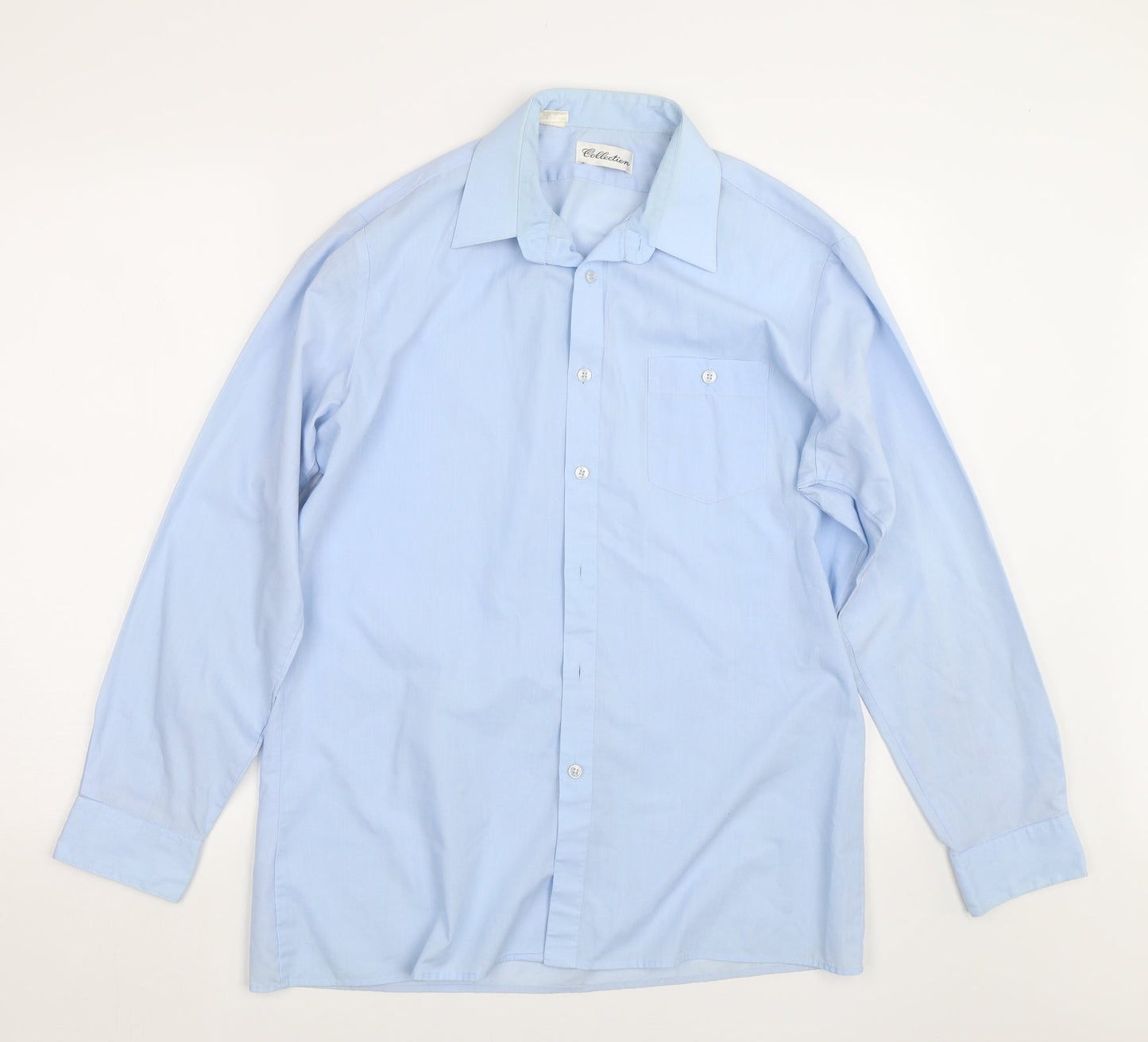 Collection Womens Blue   Basic Button-Up Size 16