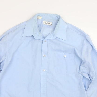 Collection Womens Blue   Basic Button-Up Size 16