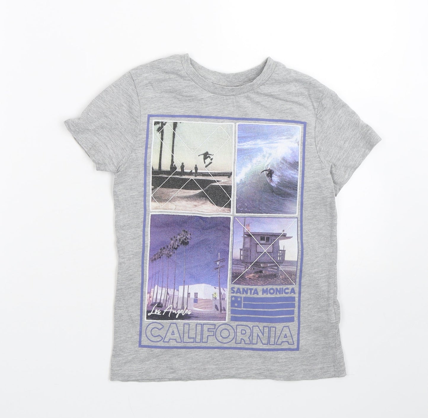 M&S Boys Grey   Basic T-Shirt Size 6-7 Years