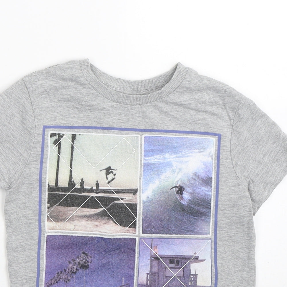 M&S Boys Grey   Basic T-Shirt Size 6-7 Years
