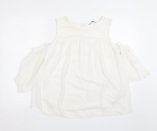 TU Womens White   Basic Blouse Size 14