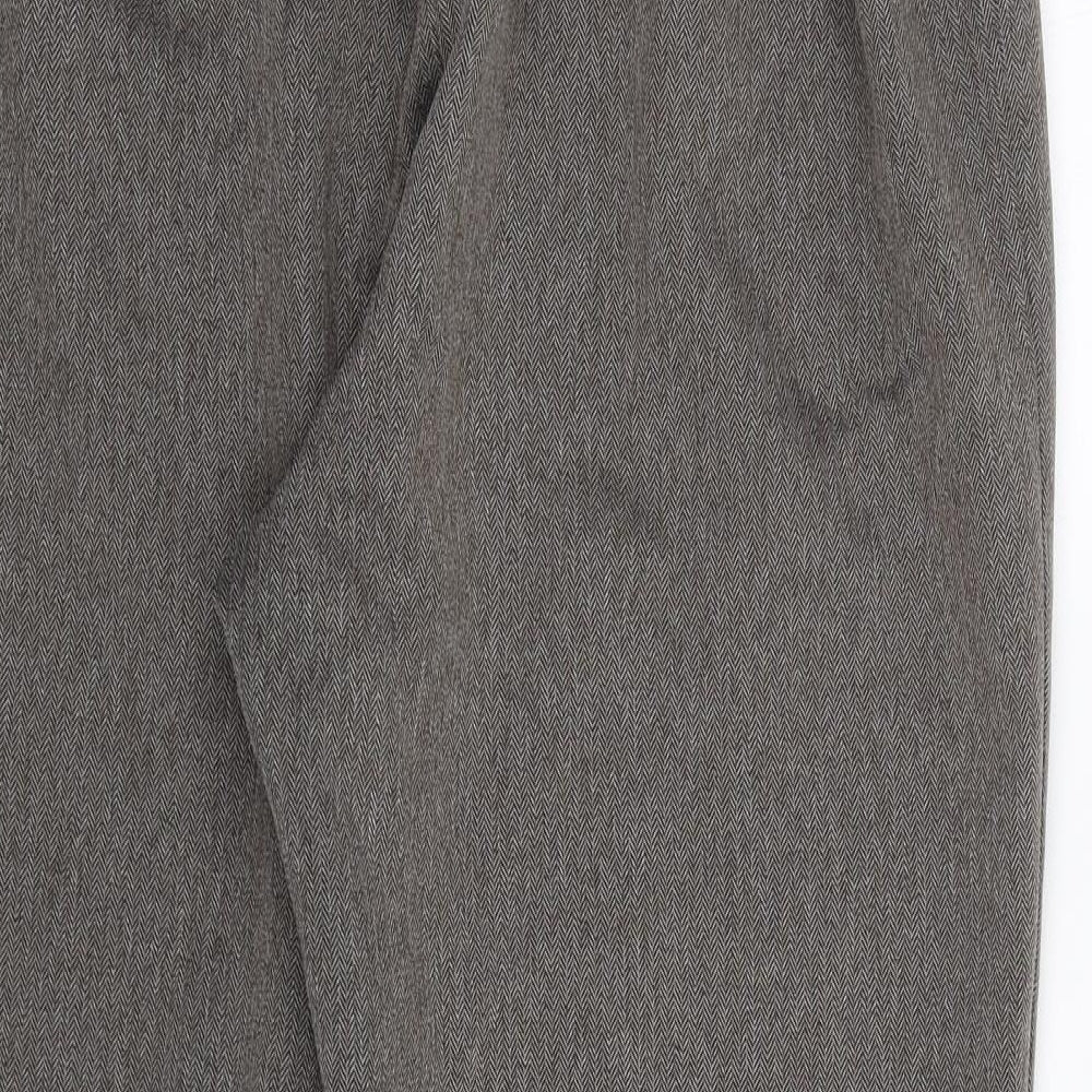 Berkertex Womens Brown Herringbone  Trousers  Size M L25 in