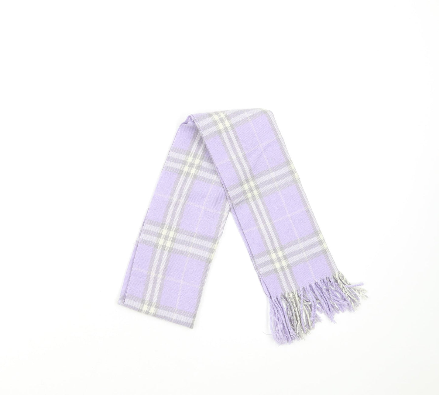 Preworn Womens Purple Check   Scarf