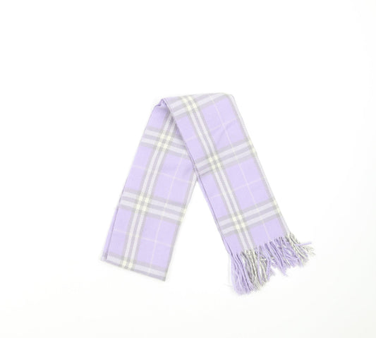 Preworn Womens Purple Check   Scarf