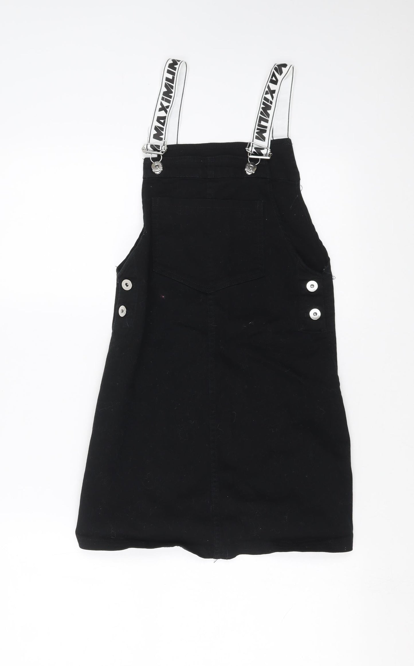 Divided by H&M Womens Black   Pinafore/Dungaree Dress  Size 4