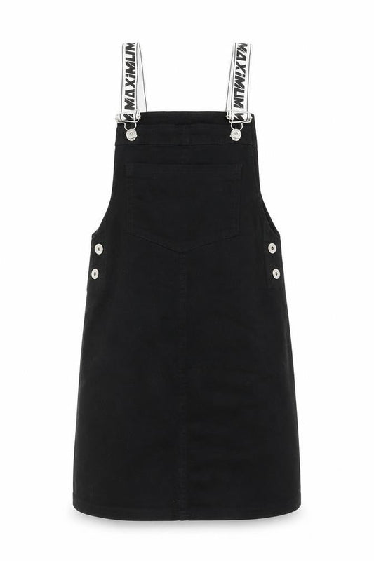 Divided by H&M Womens Black   Pinafore/Dungaree Dress  Size 4