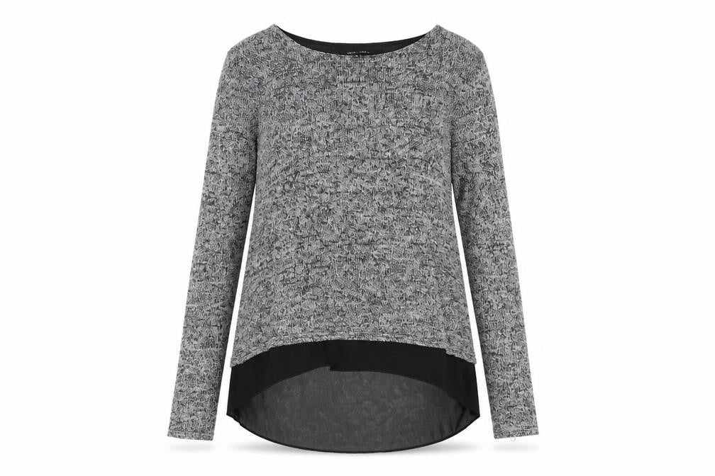 New Look Womens Grey  Knit Pullover Jumper Size S