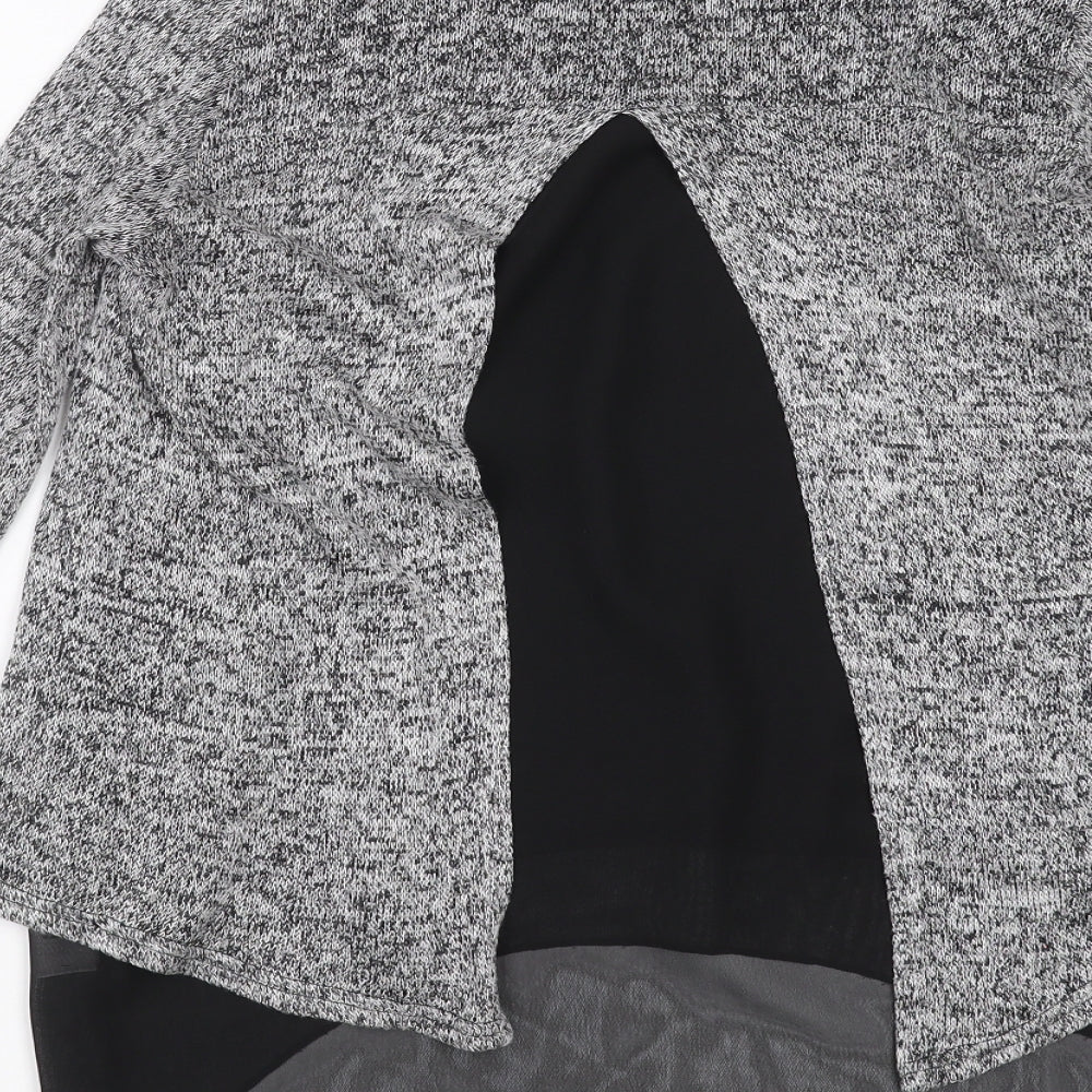 New Look Womens Grey  Knit Pullover Jumper Size S