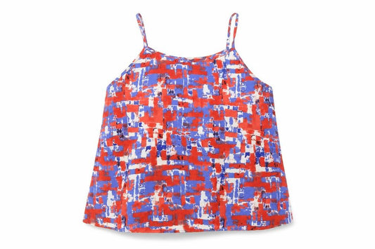 Peacocks Womens Blue Geometric  Camisole Blouse Size 20