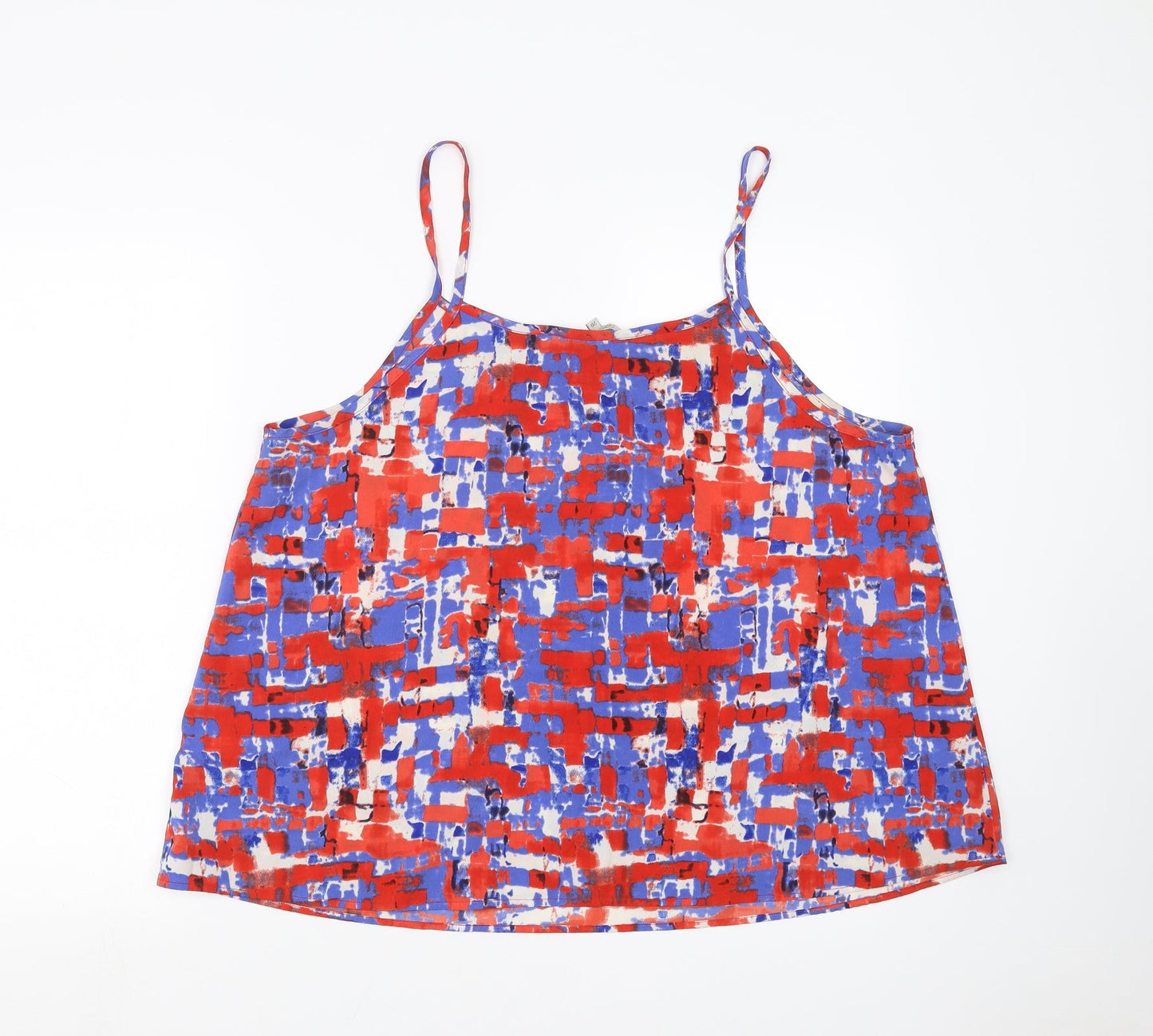 Peacocks Womens Blue Geometric  Camisole Blouse Size 20