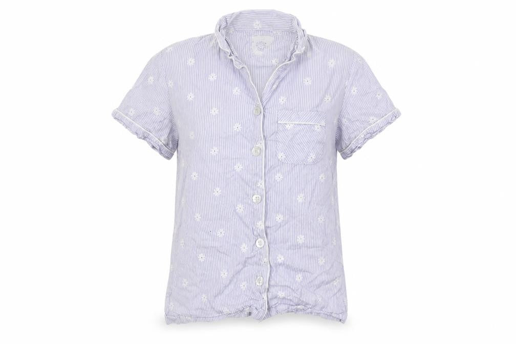 F&F  Womens Black Floral  Basic Button-Up Size 6