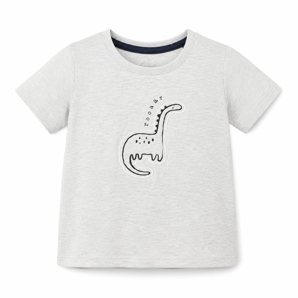 George Boys Grey   Basic T-Shirt Size 12-18 Months  - Dinosaur print