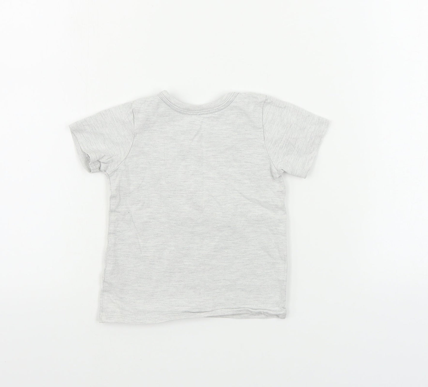 George Boys Grey   Basic T-Shirt Size 12-18 Months  - Dinosaur print