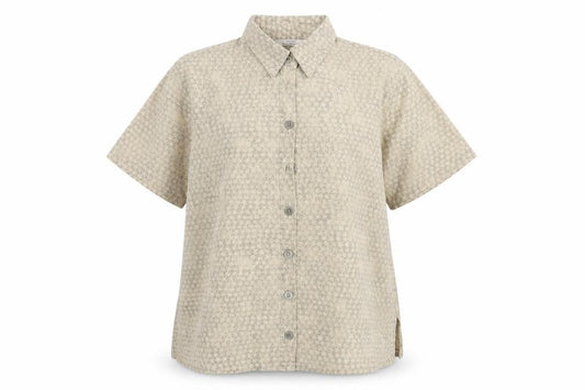 Marks and Spencer  Womens Beige Floral  Basic Button-Up Size 10