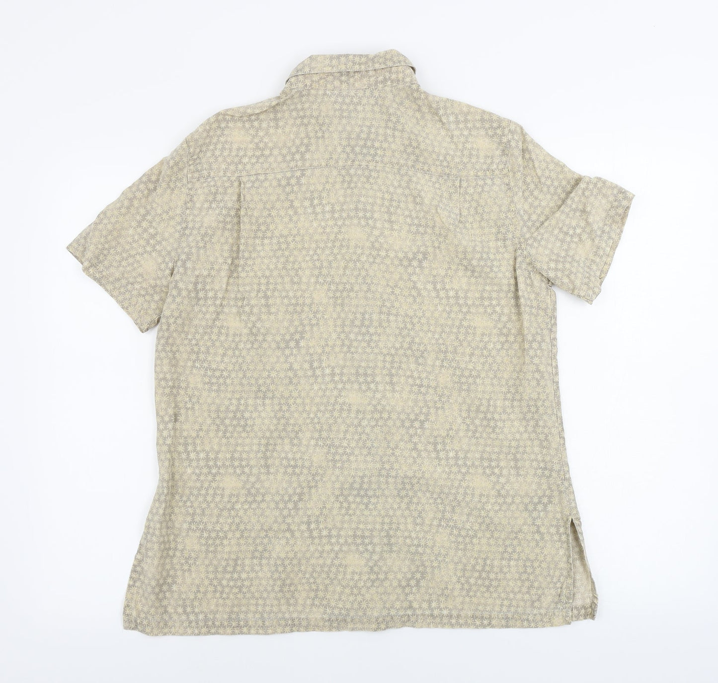 Marks and Spencer  Womens Beige Floral  Basic Button-Up Size 10