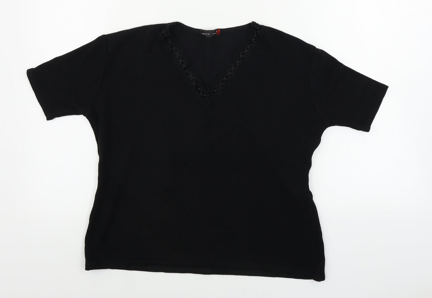 jadios look Womens Black   Basic T-Shirt Size L