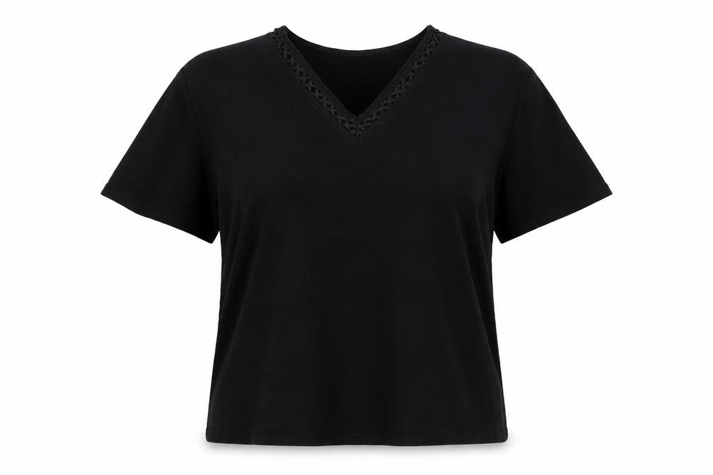 jadios look Womens Black   Basic T-Shirt Size L