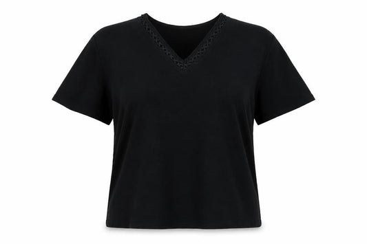 jadios look Womens Black   Basic T-Shirt Size L