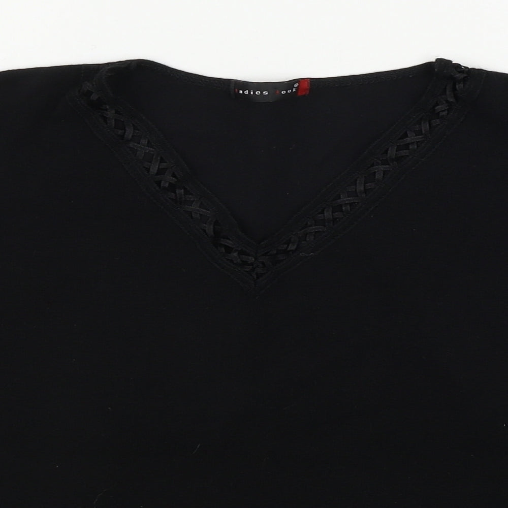 jadios look Womens Black   Basic T-Shirt Size L