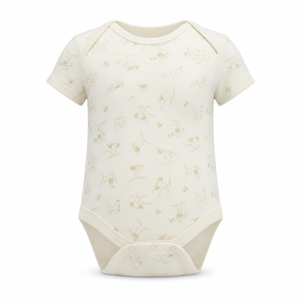 MINIMODE Baby Beige Geometric  Babygrow One-Piece Size Newborn