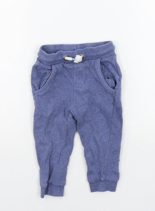 Mother Care Girls Blue   Jogger Trousers Size 12-18 Months