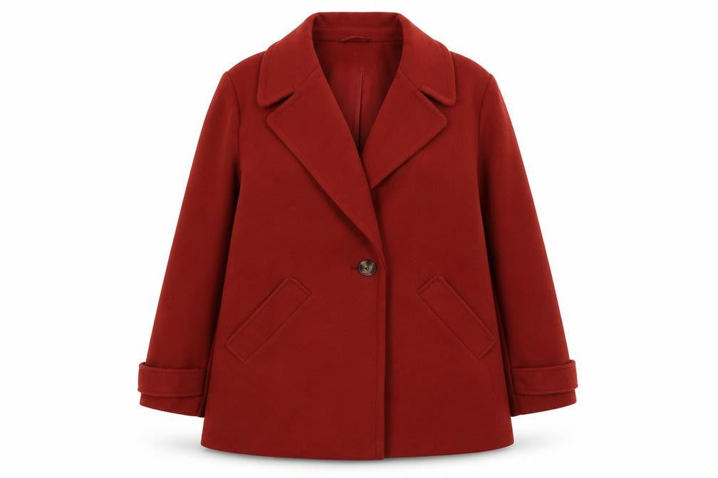 Papaya Womens Red   Overcoat Coat Size 14
