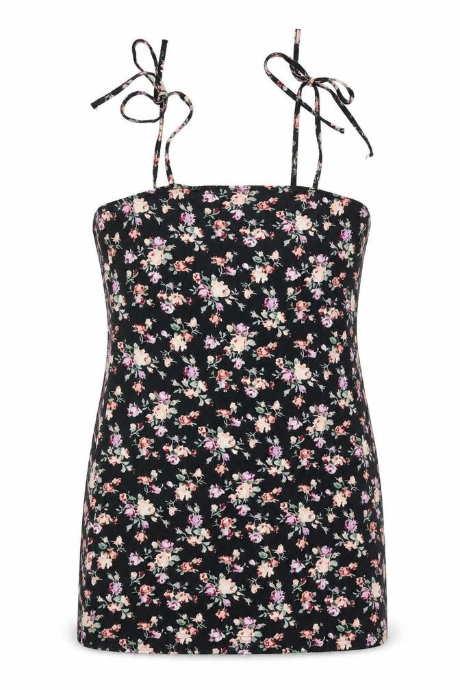 SheIn Womens Black Floral  Camisole Tank Size S