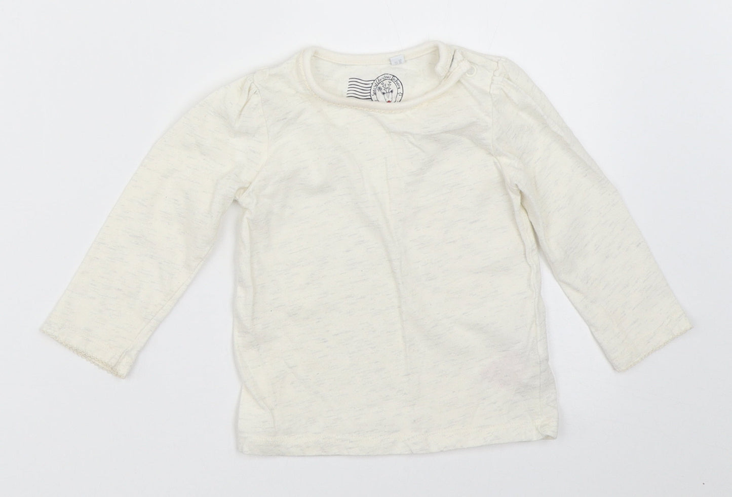 Blue Zoo Girls Ivory   Basic T-Shirt Size 9-12 Months