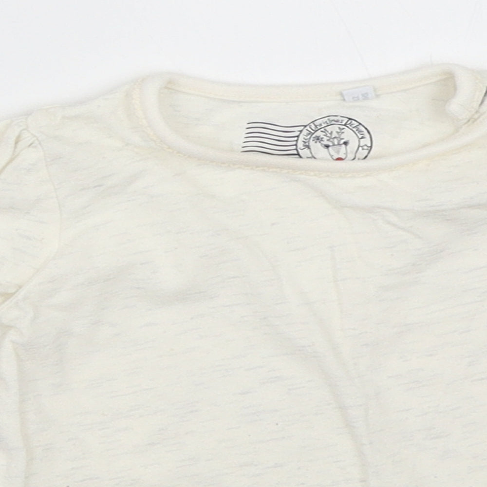 Blue Zoo Girls Ivory   Basic T-Shirt Size 9-12 Months