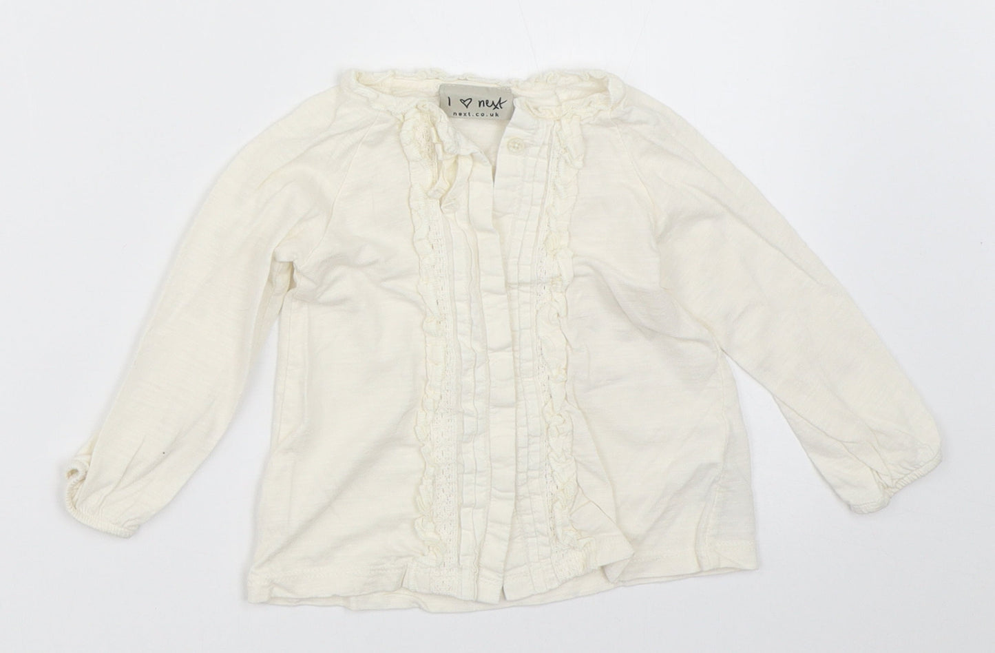 NEXT Girls Ivory   Basic Button-Up Size 9-12 Months