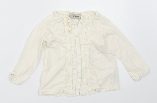 NEXT Girls Ivory   Basic Button-Up Size 9-12 Months